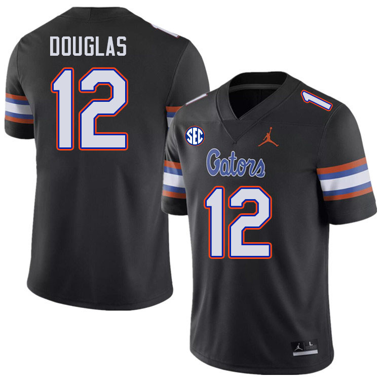 Men #12 DJ Douglas Florida Gators College Football Jerseys Stitched-Black